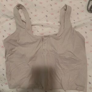 Lululemon Ribbed Henley Tank Top